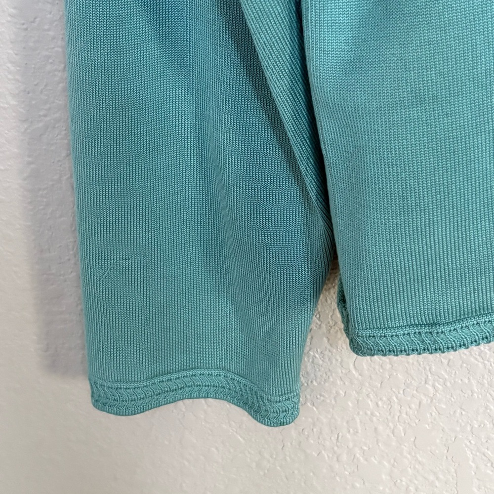 Pendleton Teal Green Silk Blend Button Front Card… - image 6